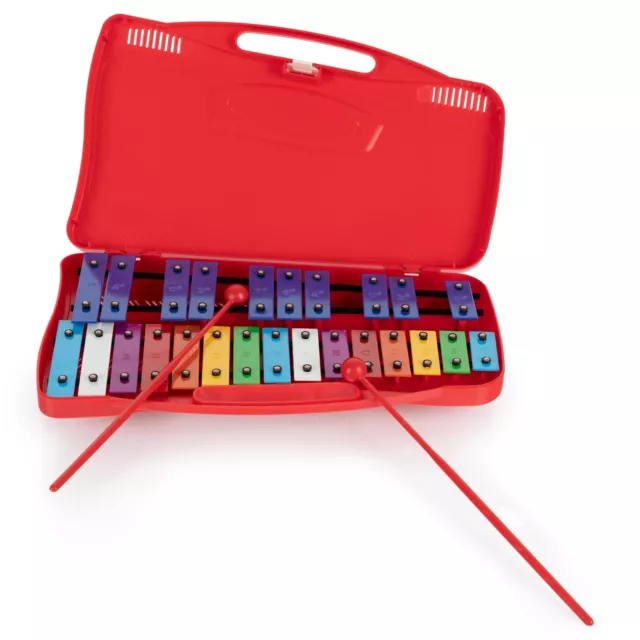 25 Notes Carillon Chromatique Glockenspiel Jeux Educatif de Enfants Set Baguette