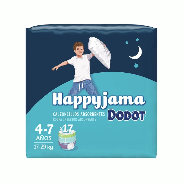 Einweg-Windeln Dodot Dodot Happyjama Niño Größe 7 4-7 Jahre 17 Stück Unterhos