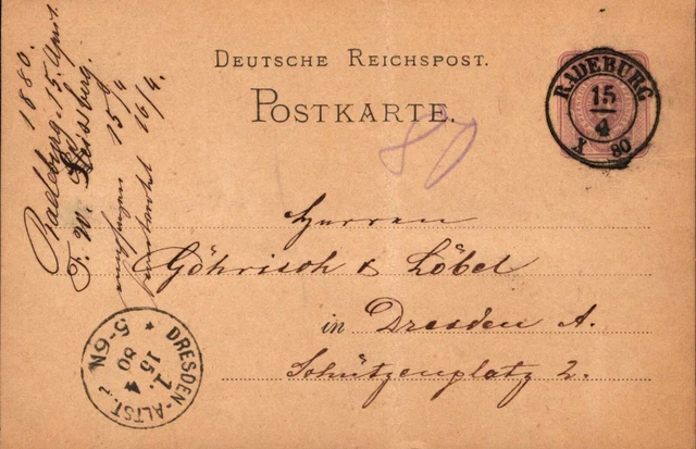 Sachsen 1865 - 3 Gr. GA  "Chemnitz"  klar   (#9788)