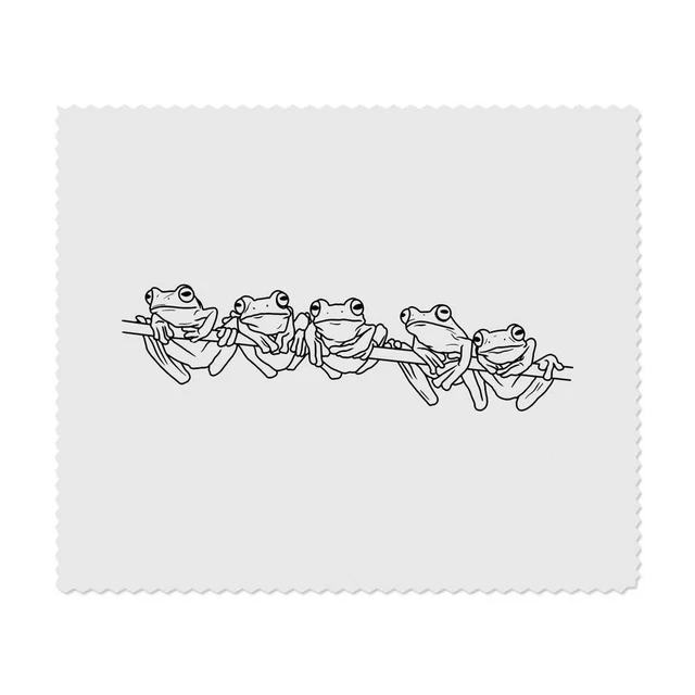 2 paños de limpieza de lentes/gafas de microfibra ""Tree Frogs"" (LC00019573)
