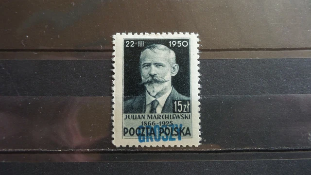 Polen 1950 / Kat. Fischer Nr. 512 mit Aufdruck Groszy