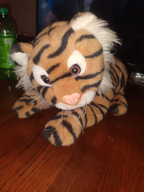 EXXON Mobil Vtg. Tiger Striped Plush Stuffed Animal Promo Cute Esso 9" NIb