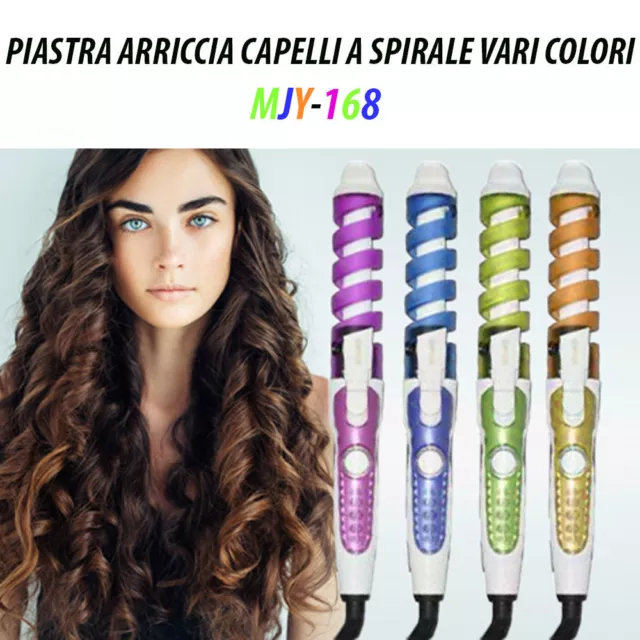 Piastra Arricciacapelli A Spirale 4 Colori In Ceramica X Capelli Ricci Perfetti