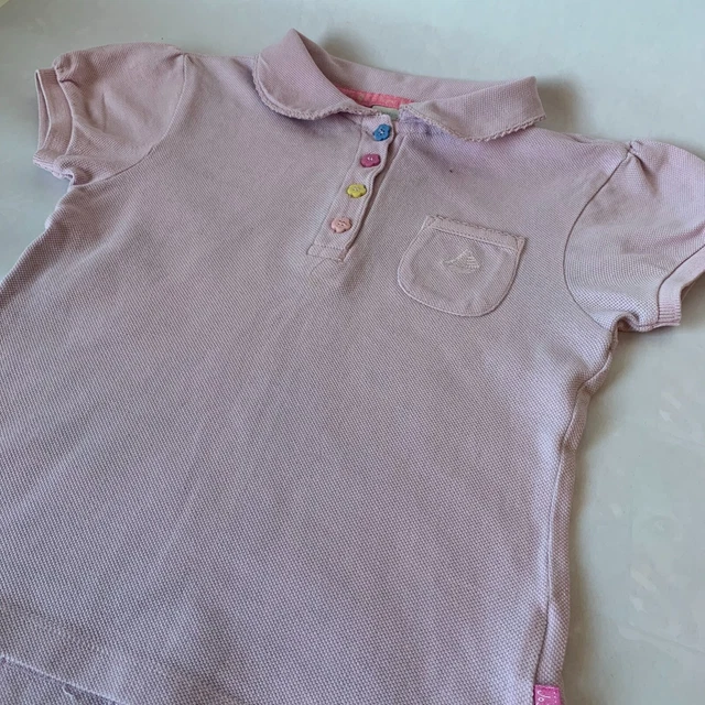 Polo blu Jojo Maman Bebe bambina taglia 5-6 2