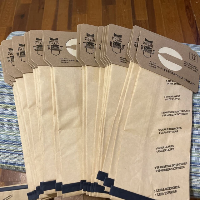 18 Multi-Filter Brand Electrolux Compatible Upright Vacuum Bags Style U