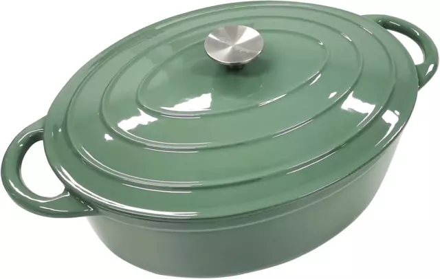 Enameled Cast Iron Signature Oval Dutch Oven, 7 Qt Enameled Oval Dutch Oven Pot