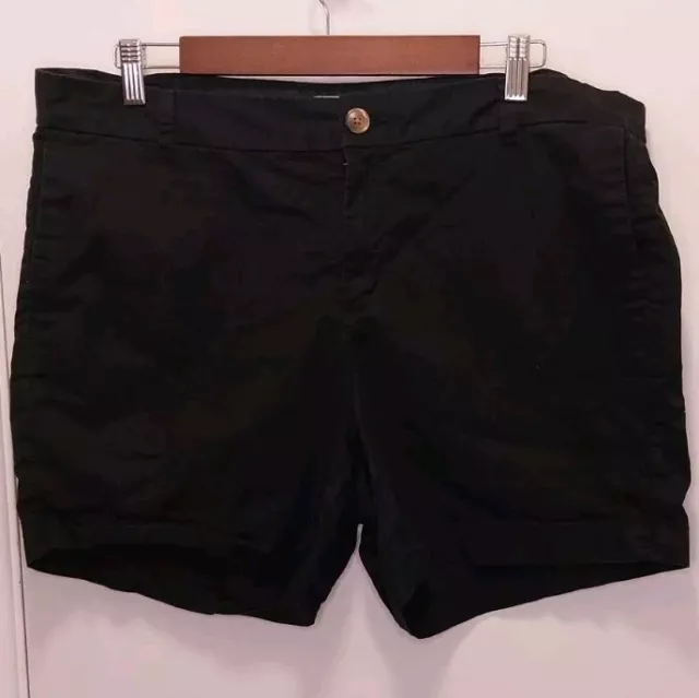 Old Navy Everyday Womens Size 14 Midrise 3.5" Inseam Casual Black Dress Shorts