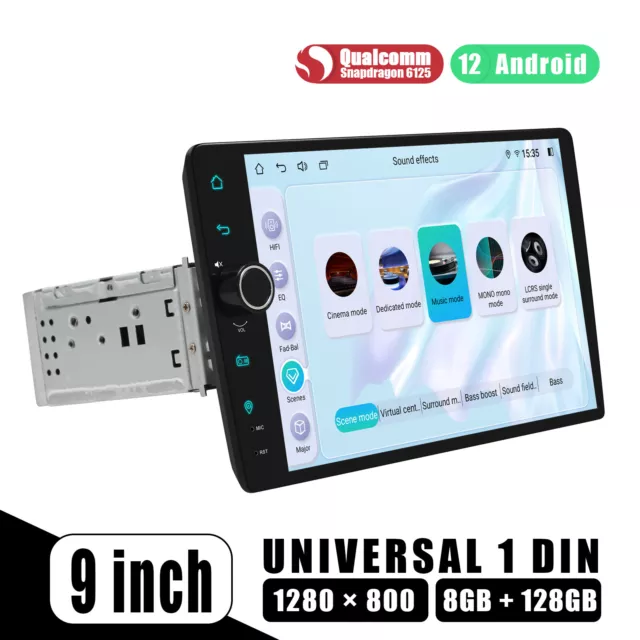 JOYING 9 Inch Universal Single Din Android12 Car Radio Multimedia Player 8+128GB