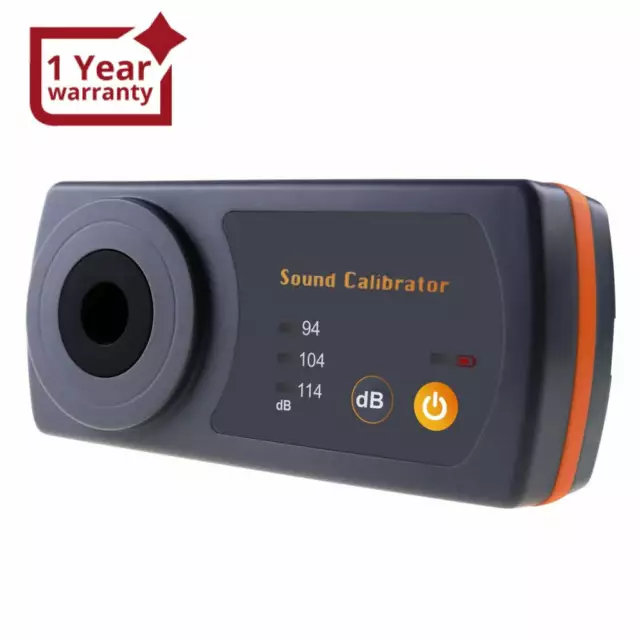 Compact Sound Level Calibrator 114dB / 94dB / 104dB Calibration Level For 1/2"