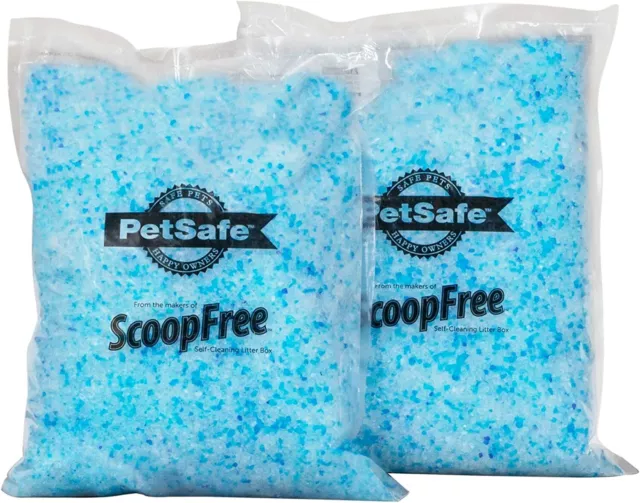 PetSafe - Litière pour Chat Cristal Non-Agglomérante Bleue Haut De Gamme Scoo...