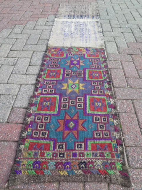 Rug Runner, Stair Rug Vintage Turkish Kilim Runner Hallway Rugs Long Rug 20"X85"