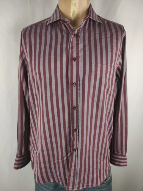 Gianfranco Ferrè Camicia Uomo Tg. 15 3/4 Shirt Man Made In Italy Casual Vintage