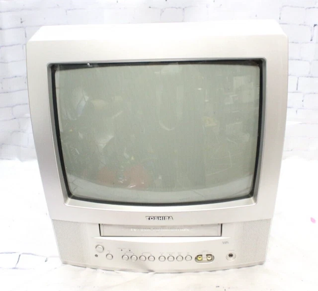 Toshiba TV  VCR VHS Player 13" Retro Gaming Combo MV13P3 Tested No Remote