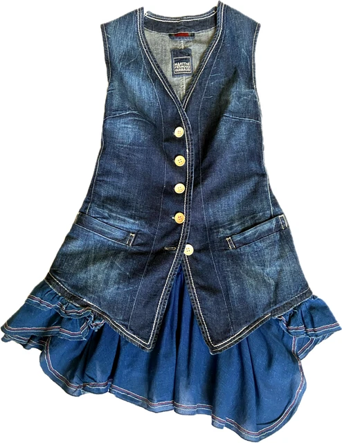 Veste en sales jean froufrou