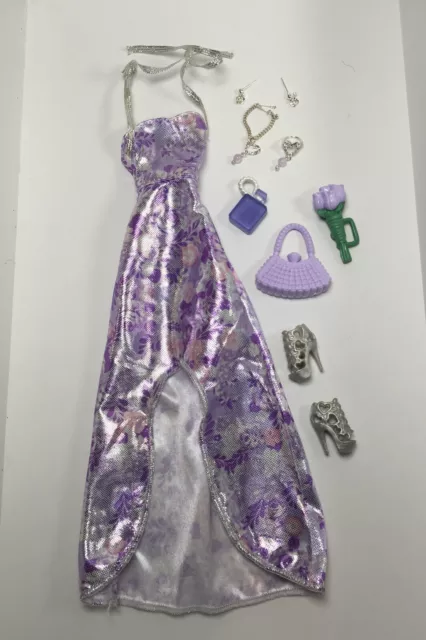 Barbie / Poppy Parker Doll Outfit Only - Dress, Shoes, Bag, Jewellery, Accessory