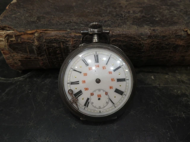 Montre Gousset Argent Massif 60g Années 1950 – Ne Fonctionne Pas à Réviser – Mécanique Manuelle Chronomètre