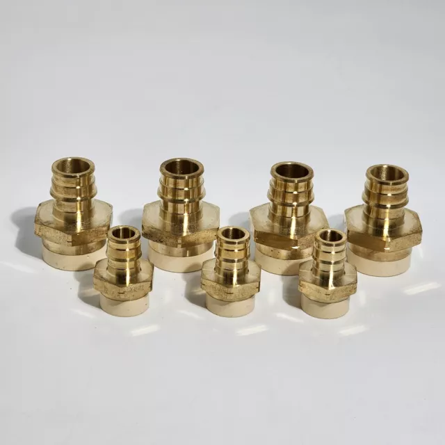 Apollo Brass-A-Barb Pex F438 CPVC Straight Adapter 3 pcs 1/2 and 4 pcs 3/4"