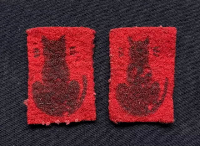 WW2 56th London Infantry Division Original Painted Formation Signs Cloth Badges