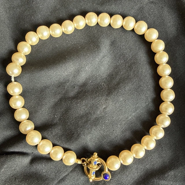 Collier Ras Du Cou (choker) En Métal Lourd Avec Pampilles En Résine - Marque ODYS - Occasion En Excellent état