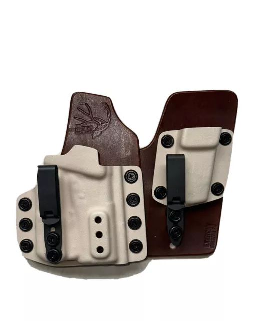 Leather/Kydex Holster Fit For Glock 43x And Crimson Trace Laserguard pro