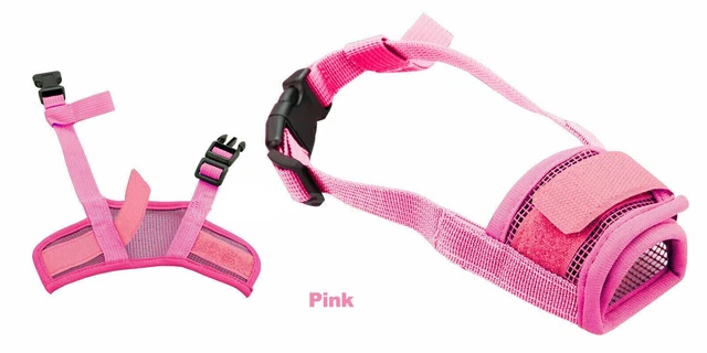 Adjustable Chewing Mesh Mouth Muzzle Pet Dog Mask Bark Anti Stop Bite Grooming