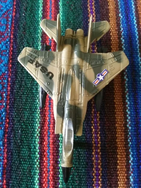 Vintage F-15 Eagle Fighter Jet A145 Die Cast USAF Military Plane