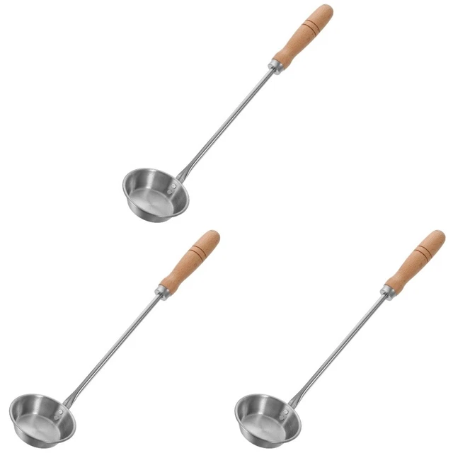 3x Snack Antihaft Küchenlöffel mit Metallgriff Pro Snack Gebäck Kuchen