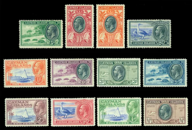 CAYMAN ISLANDS 1935 K.George V  Pictorials Turtles, Birds set  Sc# 85-96 mint MH