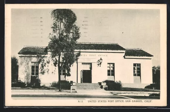 Ansichtskarte San Gabriel, CA, United States Post Office 1941