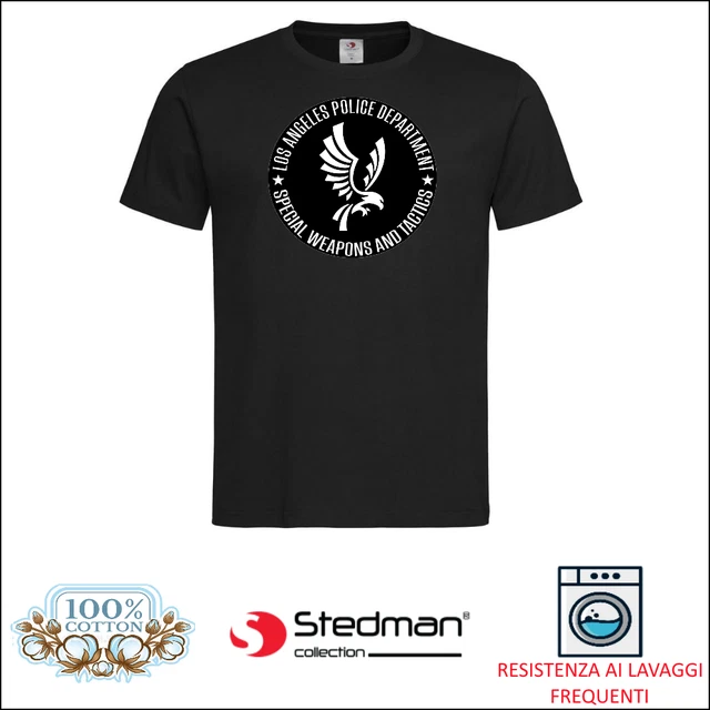 T-Shirt Maglietta Militare Police Swat Los Angeles
