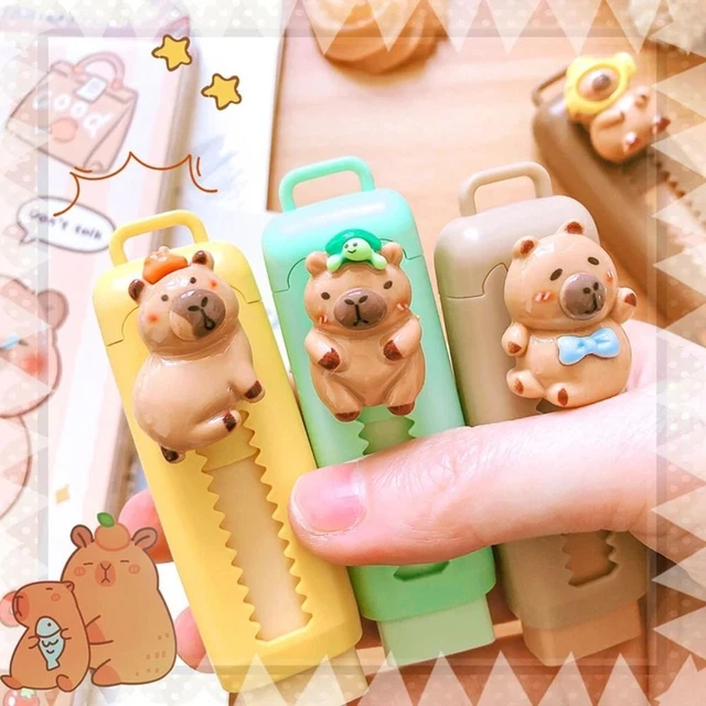 4 Stylos Parfumés Avec Gomme Rétractable - Forme Dauphin Kapi Bara - Enfant - Sécurité Alimentaire