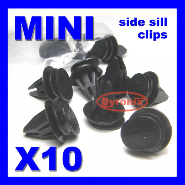 Bmw Mini Side Sill Skirt Trim Clips Fasteners Black R50 R53 R56 R57 R58