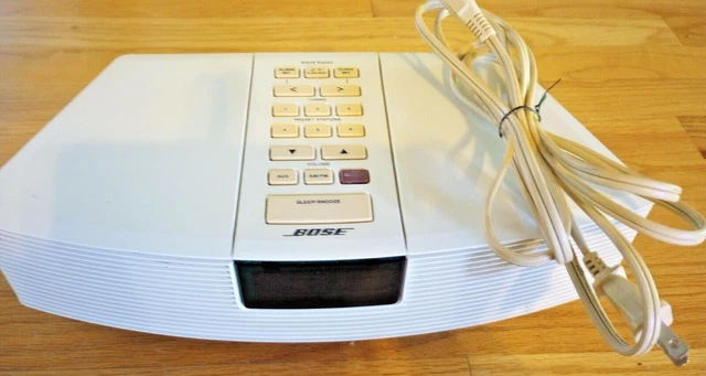 Bose Wave Clock Radio Stereo Tested Works Model AWR1-1W No Remote Off-White