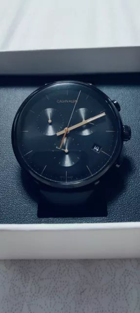 NEW MENS CALVIN Klein High Noon K8M274CB Black 43mm Watch 119.99 PicClick