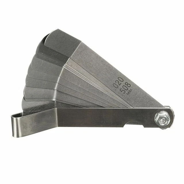 Feeler Jauge Métrique Gap Réservoir 0.127-0.508mm Gage Mesure Outil Pour Moteur