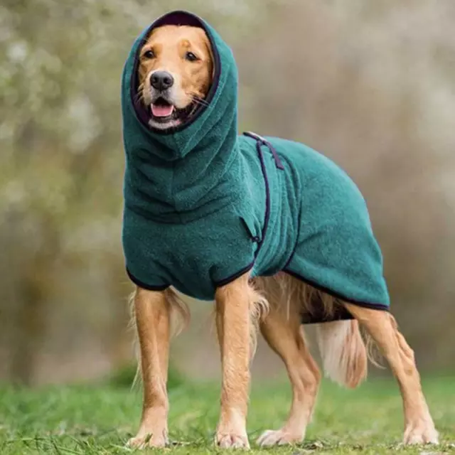 Pet Clothes Dog Towelling Drying Robe Soft Sleepwear Coat Puppy Warm Apparel  AU 3