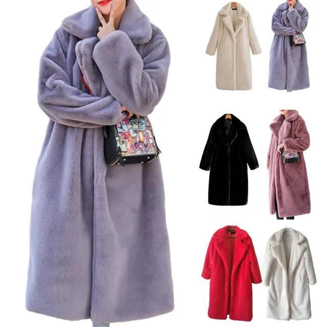 Manteau de fourrure de luxe pour femmes à revers amples parfait pour les froide