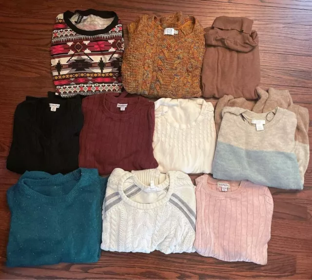 Women’s Clothing Lot - Bundle of 10 Sweaters - Merona, H&M, Athleta (XS/Small)