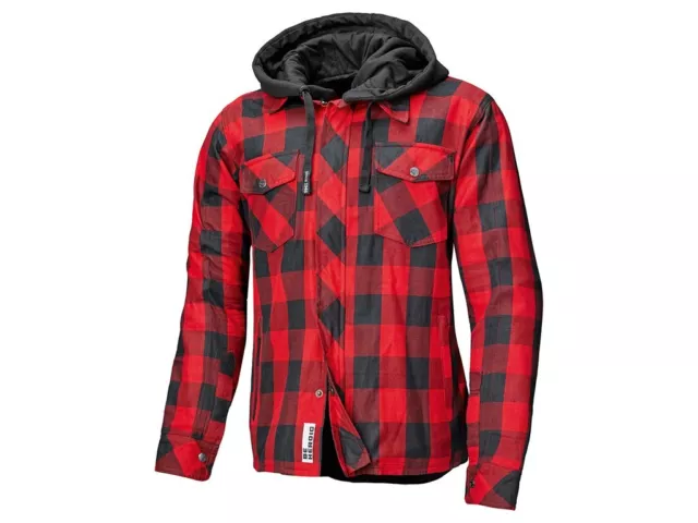 Held Lumberjack II Lady Motorradjacke Flanellhemd  Gr. D-XL - Schwarz Rot