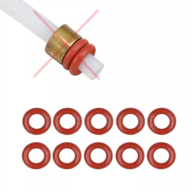 Dichtung O-Ring für Bosch Krups 4mm Teflonschlauch Druckschlauch Wasseranschluss
