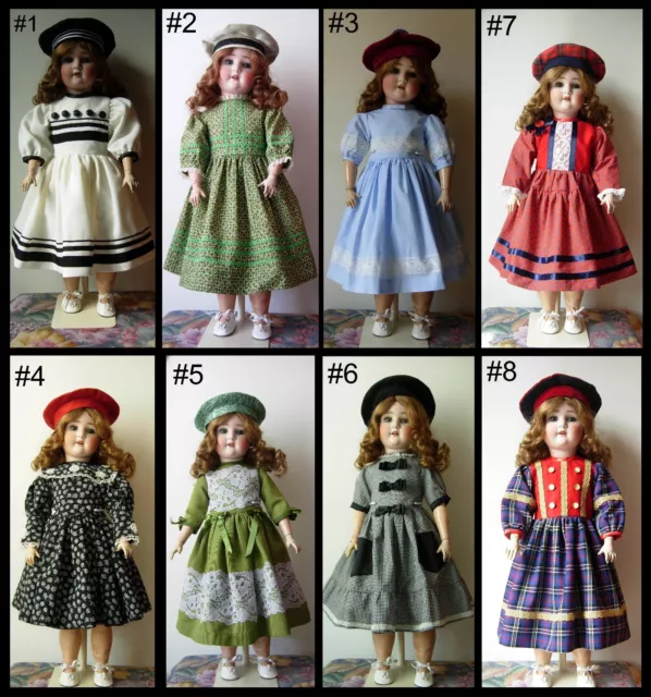 robe poupée ancienne allemande Jumeau SFBJ Kestner Halbig dress antique doll