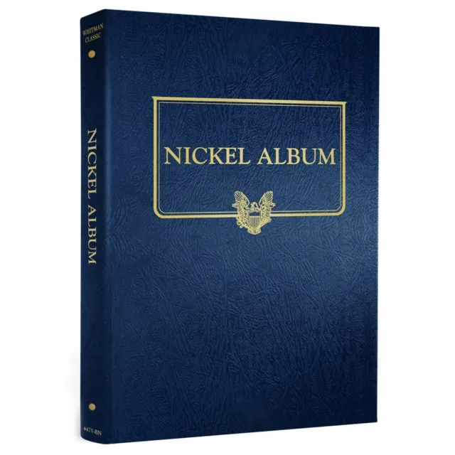 New Whitman Classic Blue Coin Album For US Nickels Collection Blank 60 Holes