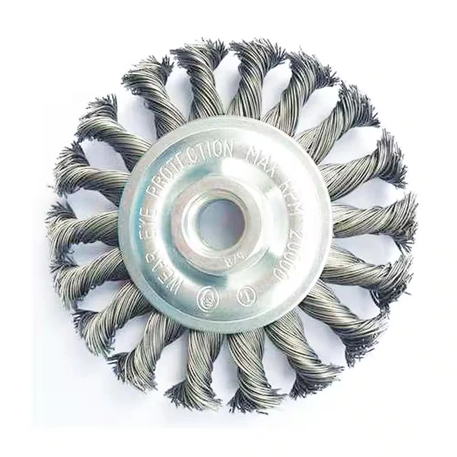 6 In. X 5/8 In.-11 Threaded Arbor Twist Stainless Steel Wheel Brush