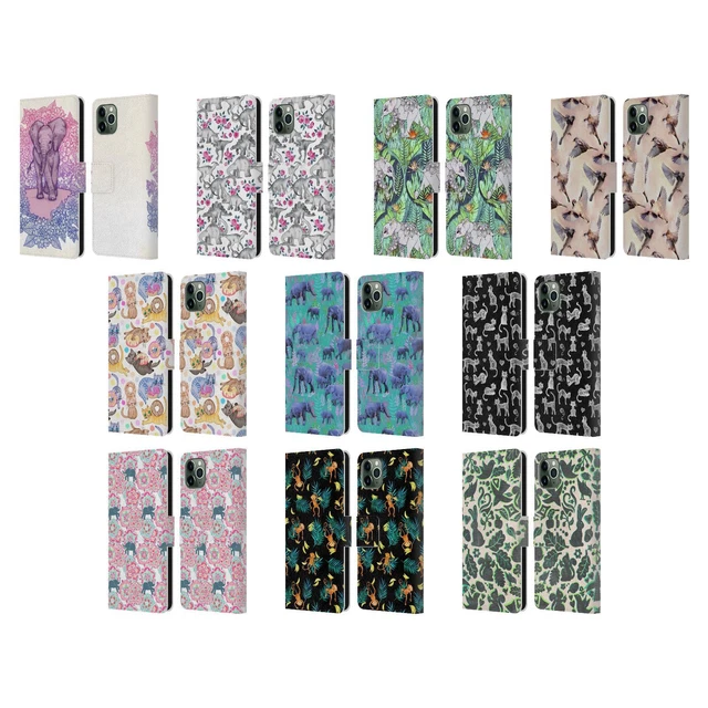OFFICIEL MICKLYN LE FEUVRE ANIMAUX ÉTUI COQUE DE LIVRE EN CUIR POUR APPLE iPHONE