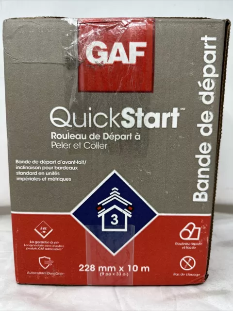 Adhesivo de arranque rápido GAF peeling y palo arranque tejas enrollables 9"" x 33"" 1122000