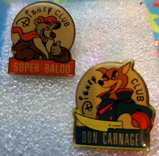 PIN'S DISNEY CLUB SUPER BALOO( Arthus Bertrand) et DON CARNAGE EUR 6