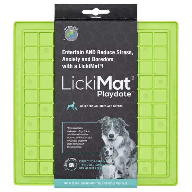 LickiMat Classique Playdate Vert, Anti-schling-matte pour Chiens, Neuf