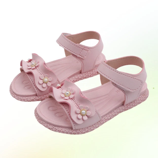 1 paio di sandali casual ragazze decorazione fiori scarpe estive sandali spiaggia calzature