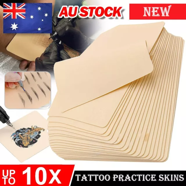 NEW Tattoo Skin Fake Practice Eyebrow Art Double Sides Silicone For Beginner AU