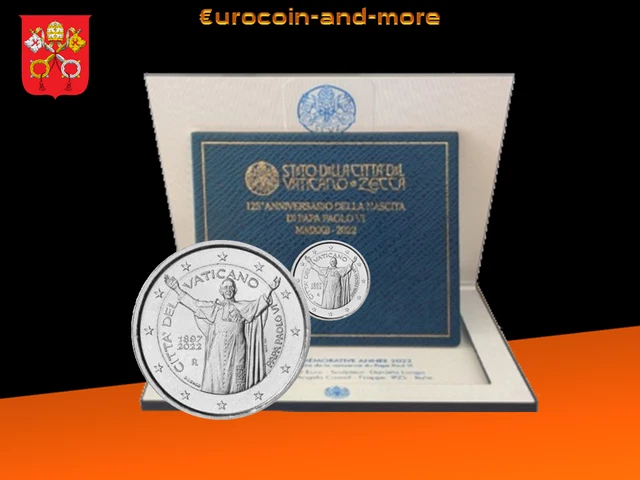 2 Euro Vaticano 2022 125° Compleanno del Papa - Paolo VI in blister